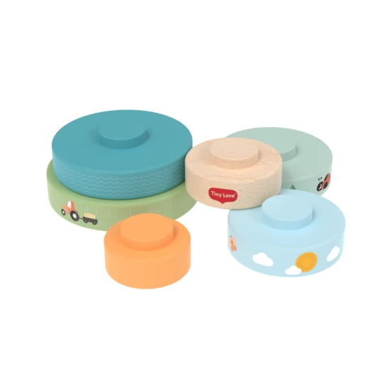 Dřevěné nasazovací kroužky Farmers Funday