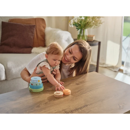 Dřevěné nasazovací kroužky Farmers Funday
