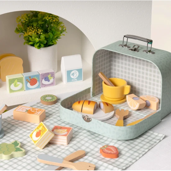 Dětský piknikový set v kufříku s nádobím a potravinami