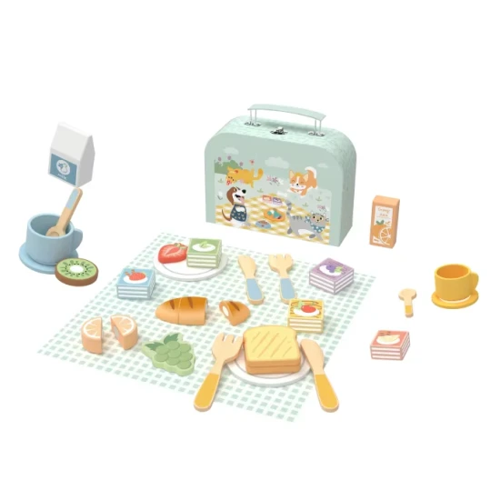 Dětský piknikový set v kufříku s nádobím a potravinami