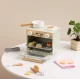 Dřevěná mini trouba a sporák pro děti s doplňky na pečení