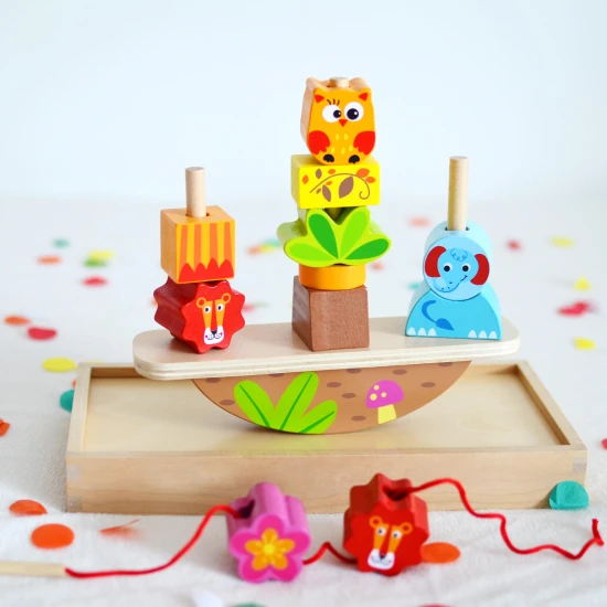 Tooky Toy Balanční nasazování Zvířátka Balanční nasazování Zvířátka
