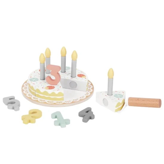 Dřevěný dort krájecí 1–5 let Pastel