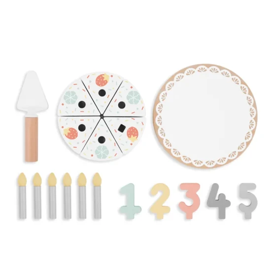 Dřevěný dort krájecí 1–5 let Pastel