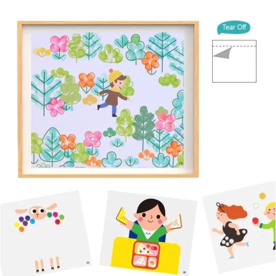Tookyland Malování prstovými barvami Level 2 Umělec 30 listů Omalovánky pro prstové barvy pro děti Umělec Tookyland