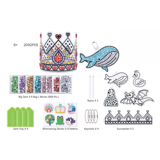 Diamantová mozaika pro děti Korunka Přívěsky Tookyland