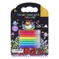 Sametové omalovánky Zvířátka 6 obrázků 8 fixů Sametové omalovánky Zvířátka 6 obrázků 8 fixů