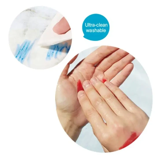 Tookyland Fixy Smyvatelné s univerzálním hrotem 12 ks Barevné fixy pro děti Smývatelné