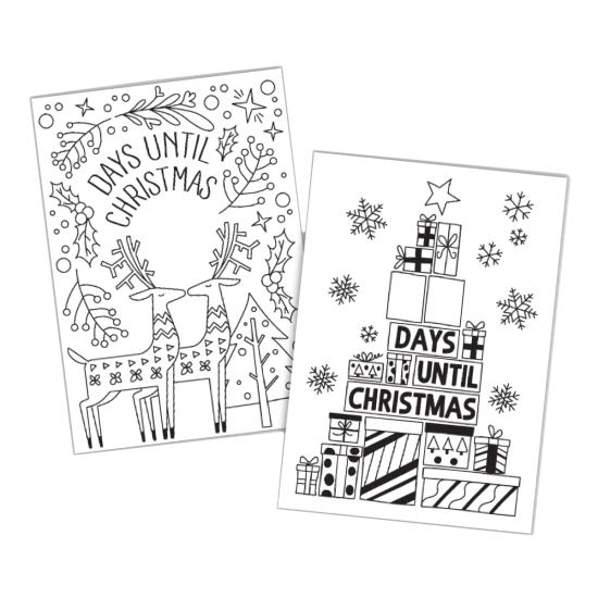 Vianočná dekoračná súprava Nordic UNI PWE-5M Nordic – 4 ks kriedových popisovačov s vianočnými šablónami a mixom farieb na dekorovanie okien a zrkadiel