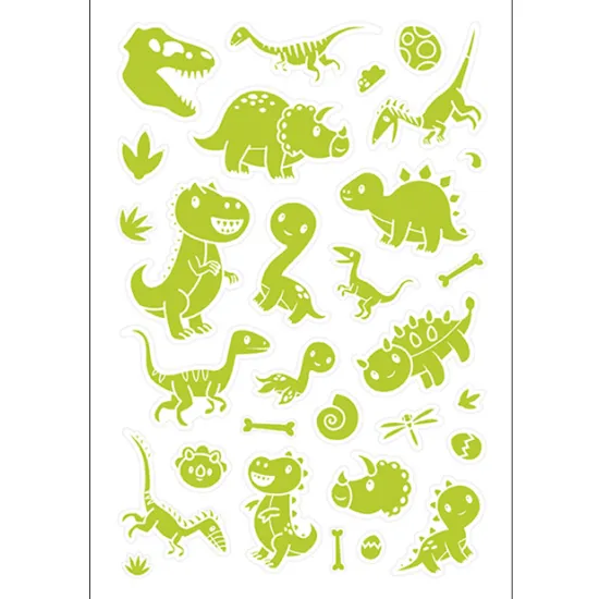 Svítící samolepky s aktivitami Dinosauři