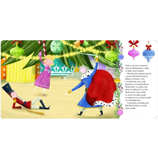 Louskáček – Vánoční příběh | Kouzelná vánoční kniha pro děti s měkkým okénkem a třpytivými vločkami