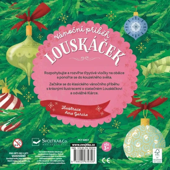 Louskáček – Vánoční příběh | Kouzelná vánoční kniha pro děti s měkkým okénkem a třpytivými vločkami