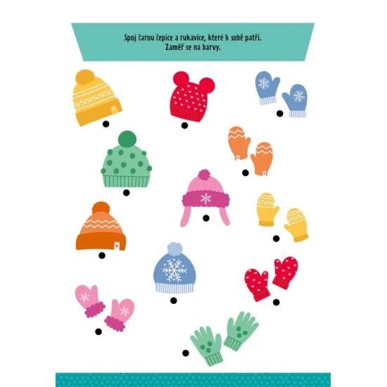 Můj blok her a úkolů Zima 4+ – kniha aktivit pro děti se zimními úkoly, spojovačky a bludiště