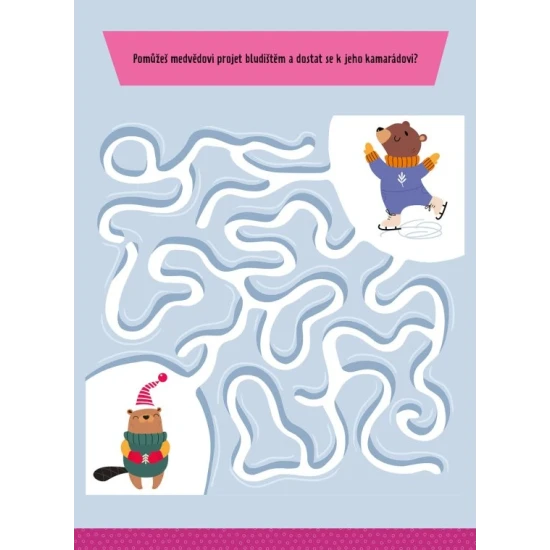 Můj blok her a úkolů Zima 4+ – kniha aktivit pro děti se zimními úkoly, spojovačky a bludiště