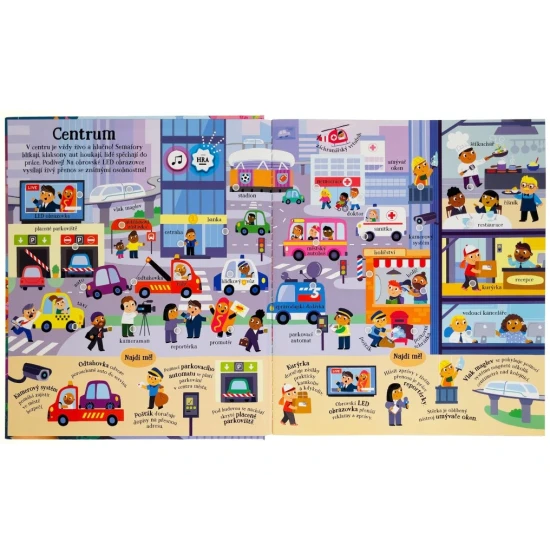 Interaktivní zvuková kniha pro děti s více než 200 zvuky a ilustracemi města