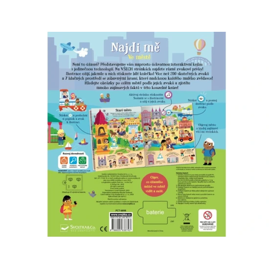 Interaktivní zvuková kniha pro děti s více než 200 zvuky a ilustracemi města