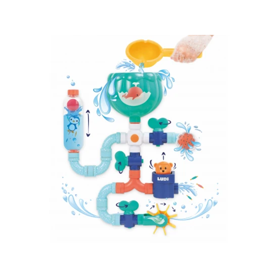 S vodním mlýnkem do koupele Medvídek bude koupání oblíbenou činností vašich dětí.