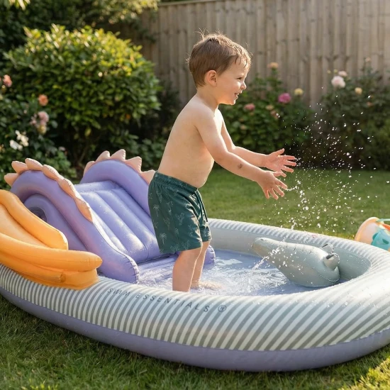 Nafukovací bazén se skluzavkou Dino 210 cm