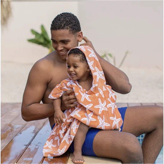 Dětské ručníkové pončo s kapucí Hvězdice Swim Essentials