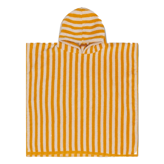Dětské ručníkové pončo s kapucí Proužky žlutý Swim Essentials