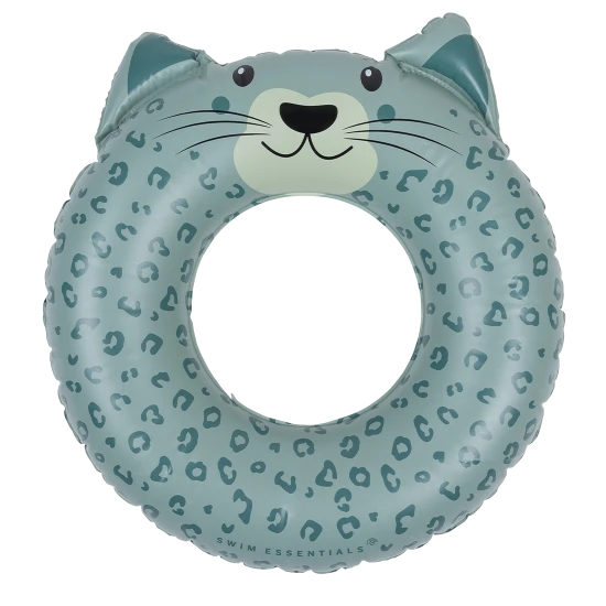 Originální nafukovací kruh pro děti od Swim Essential se zeleným leopardím vzorem a oušky je svou velikostí určený přibližně pro děti od 3 do 6 let.