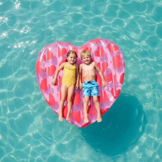 Obrovské nafukovací srdce od Swim Essentials se srdíčkovým vzorem se bude krásně vyjímat na každé vodní hladině. Je určeno dětem přibližně od 6 let.