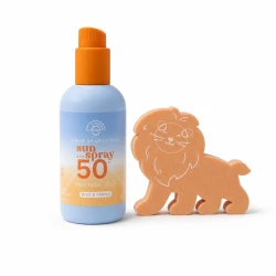 Set Opalovací sprej SPF 50+ 200 ml a Houbička na nanášení opalovacího krému Lev