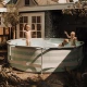 Kulatý bazén s konstrukcí Essence Luxe Old Green Stripe 305×76