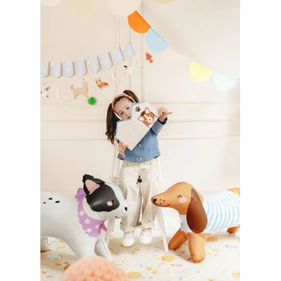 Fóliový balónek Buldoček jako dekorace na dětské party