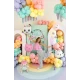 Roztomilá dekorace Gabby's Dollhouse na párty a oslavy