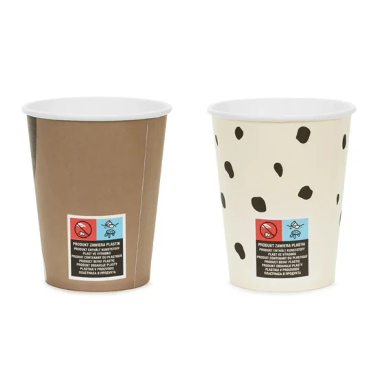 Papírové kelímky se psem na dětskou narozeninovou party