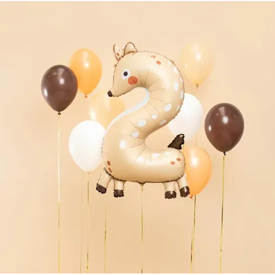 Party Deco Balónek Číslo 2 Srnka Balónek Číslo 2 Srnka