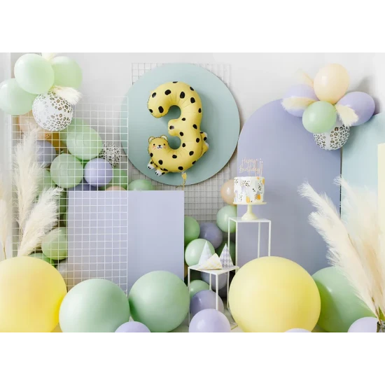 Balónek Číslo 3 Gepard