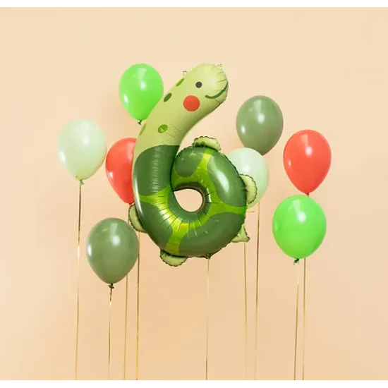 Balón číslo 6 ve tvaru želvy nesmí chybět na žádné oslavě.