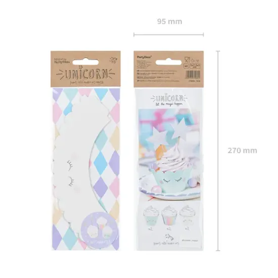 Sada 6 kusov cupcakes v jemných pastelových odstínoch oživí každú detskú oslavu.