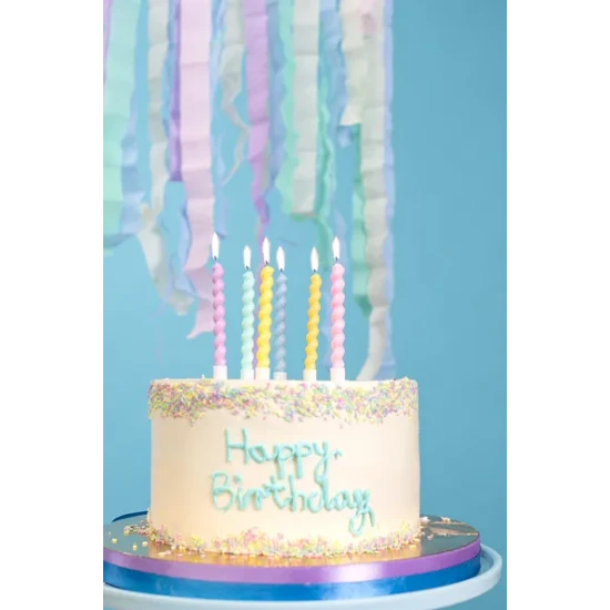 Party Deco Svíčky Pastelové 6 ks Narozeninové svíčky v pastelových barvách pro malého oslavence.