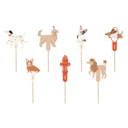 Zápichy na cupcakes Psi 7 ks