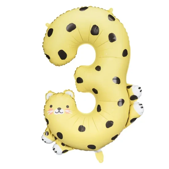 Balónek Číslo 3 Gepard