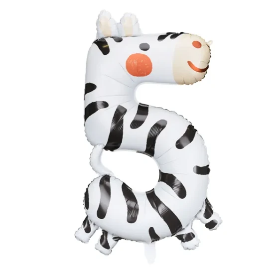 Balónek Číslo 5 Zebra