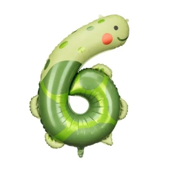 Balónek Číslo 6 Želva 75x96 cm