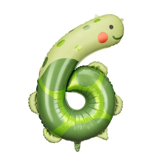 Balón číslo 6 ve tvaru želvy nesmí chybět na žádné oslavě.