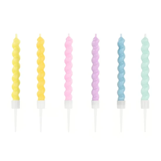 Party Deco Svíčky Pastelové 6 ks Narozeninové svíčky v pastelových barvách pro malého oslavence.