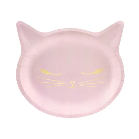 Narozeninové talíře na dětskou oslavu s motivem kočka.