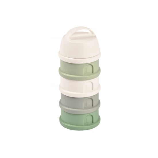 Sada dóziček na sušené mléko / svačinu Cotton White / Sage Green – Béaba