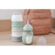 Sada dóziček na sušené mléko / svačinu Cotton White / Sage Green – Béaba