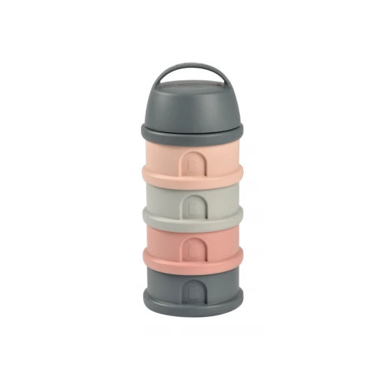 Sada dóziček na sušené mléko / svačinu Mineral Grey / Pink – Béaba