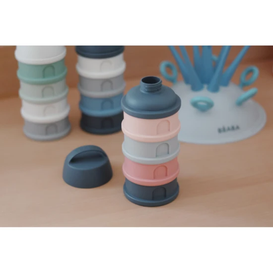 Sada dóziček na sušené mléko / svačinu Mineral Grey / Pink – Béaba