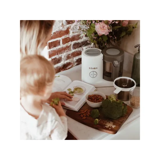 Parní vařič + mixér BABYCOOK Neo Grey White