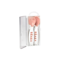 Lžička s vidličkou v pouzdře Pink