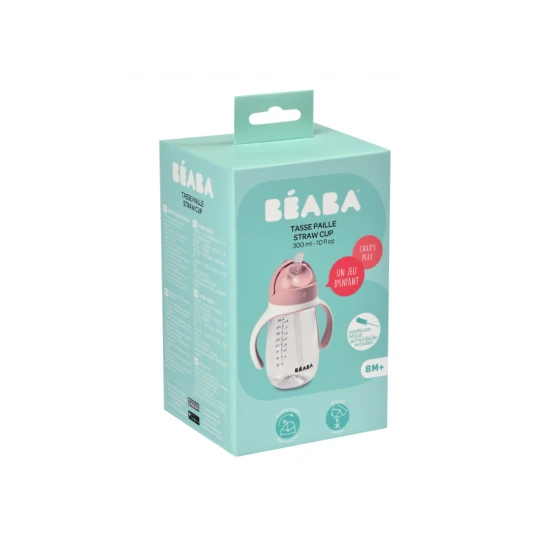 Hrnek s brčkem 300ml Old Pink – Béaba